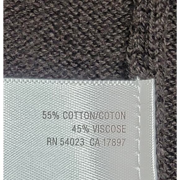 Old Navy Brown Draped Open Front Cardigan Sweater Small Pointed Hem Lightweight - Picture 5 of 6